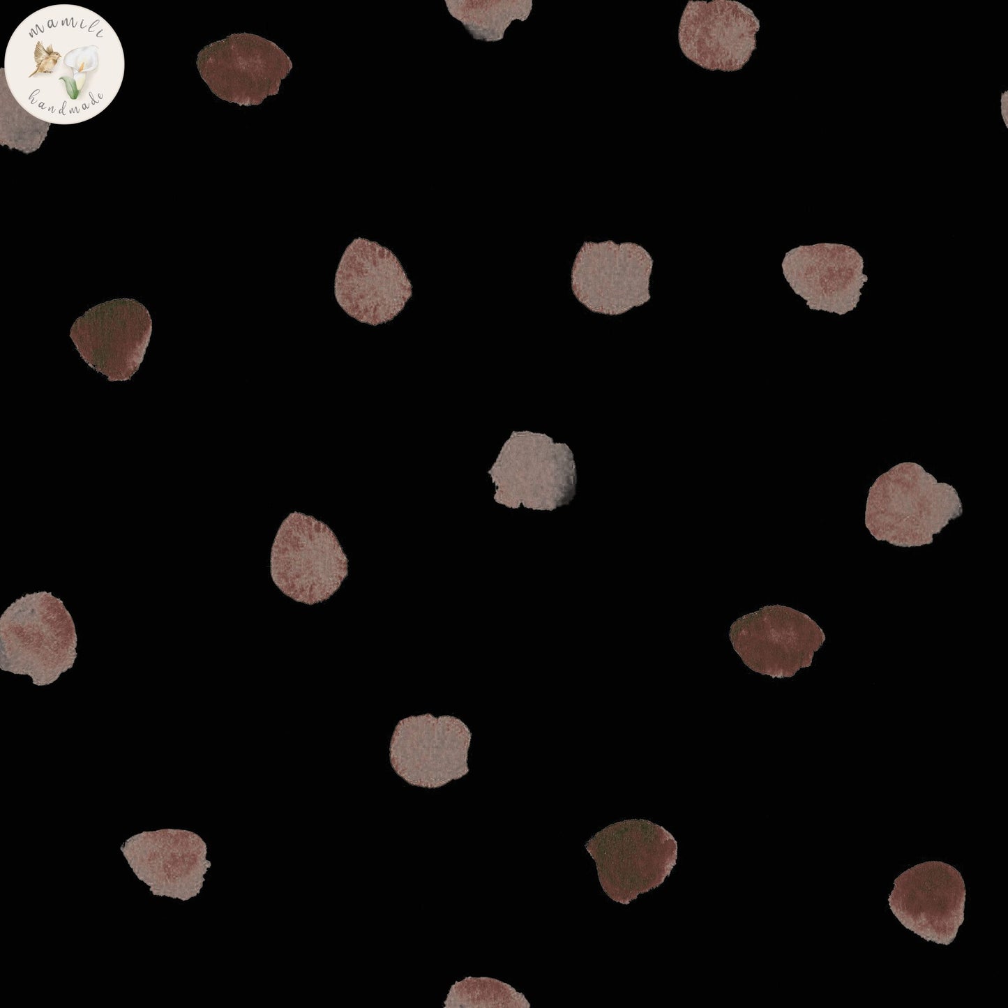 Black with Brown Dots