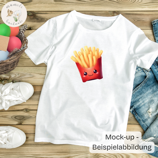 Jersey, French Terry Food (Bio) Pommes und Hamburger + 12 weitere Stoffarten
