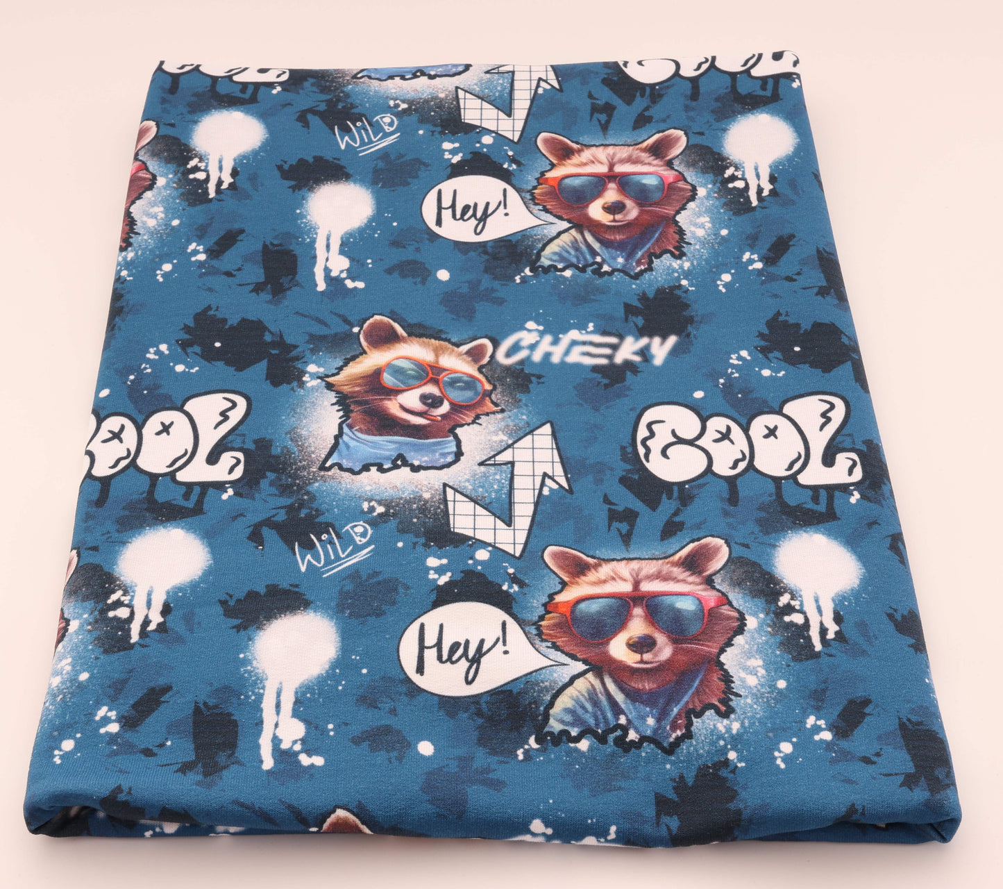 Cool Racoon French Terry 31cm Stofflänge