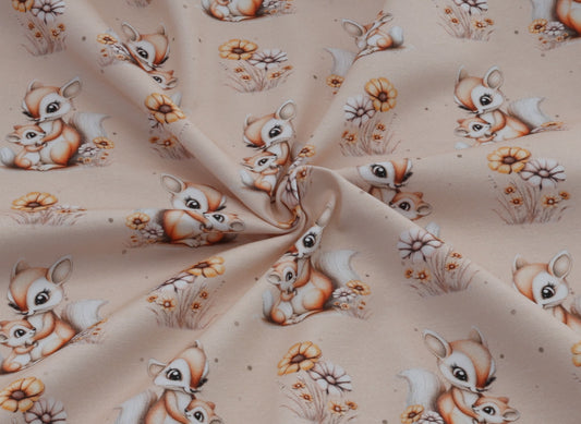 Eichhörnchenliebe Jersey 42cm Stofflänge