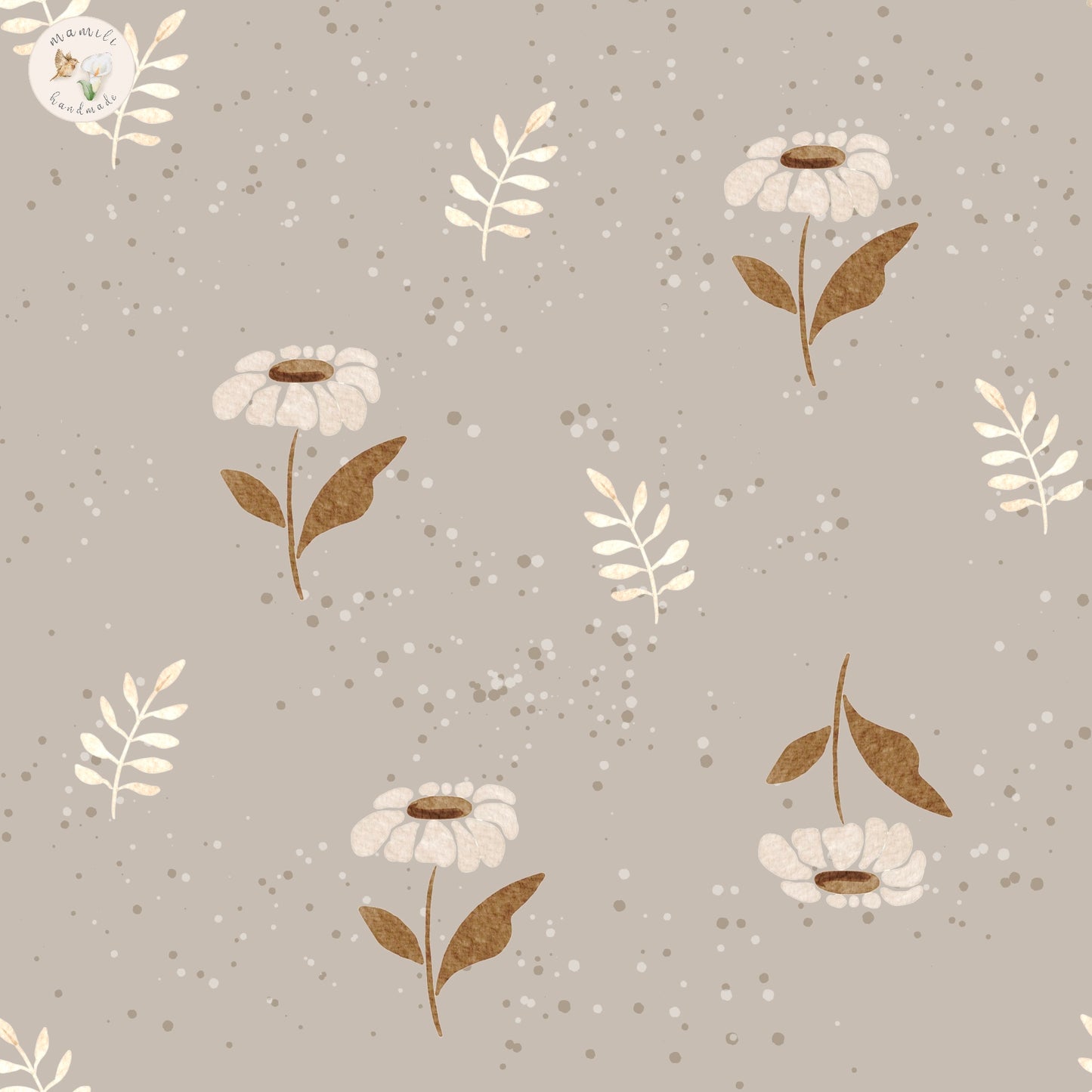 Flowers taupe