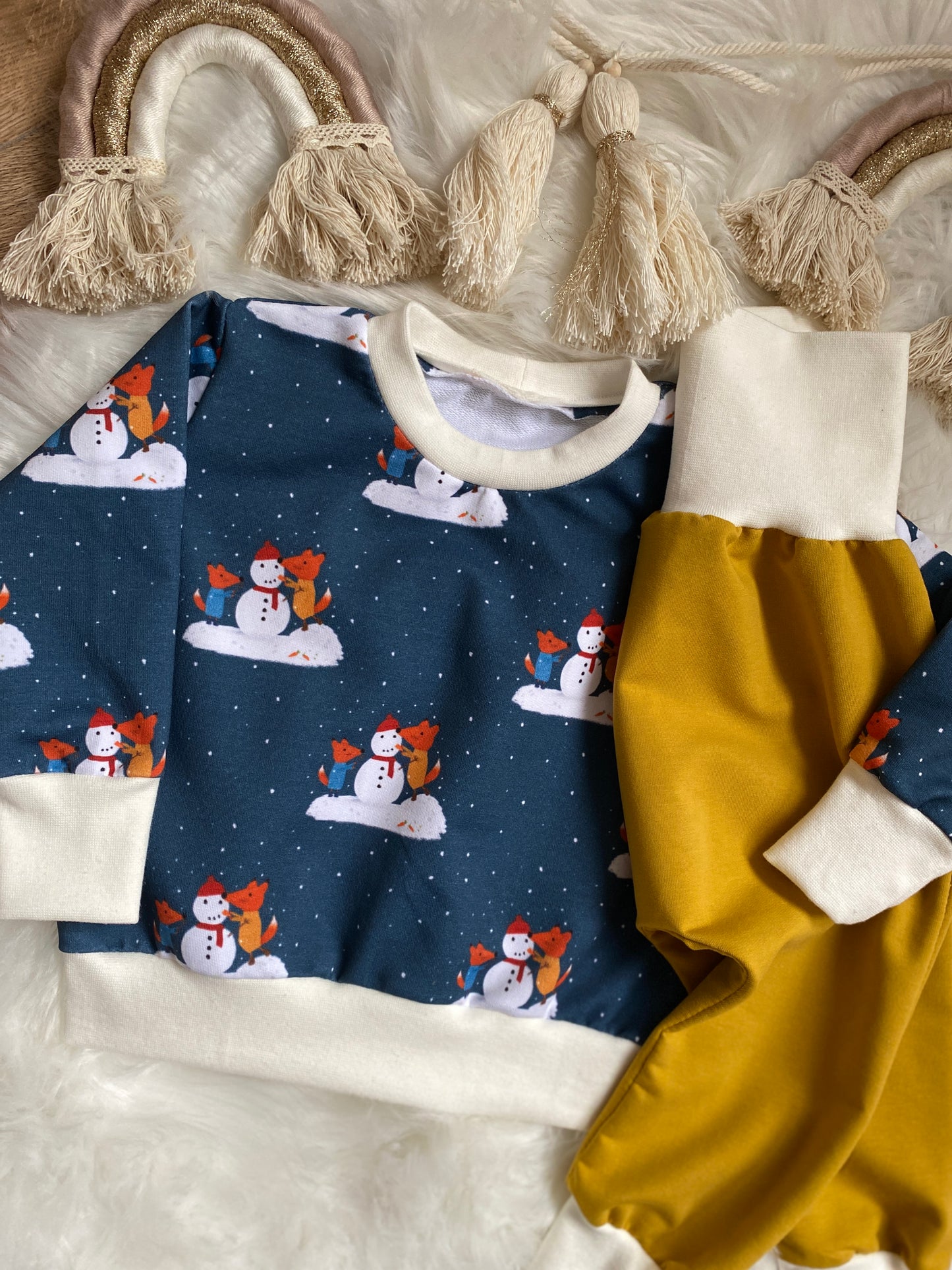 Snowman French Terry 70cm Stofflänge