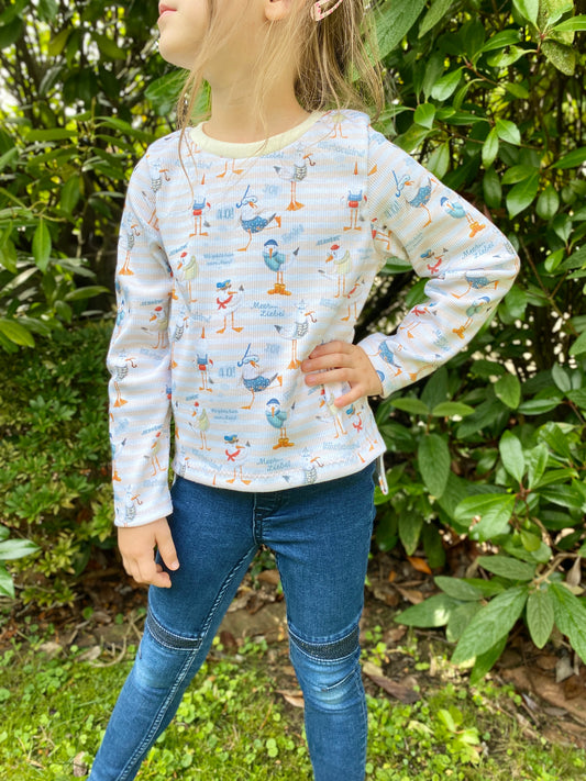 Möwen French Terry 40cm Stofflänge