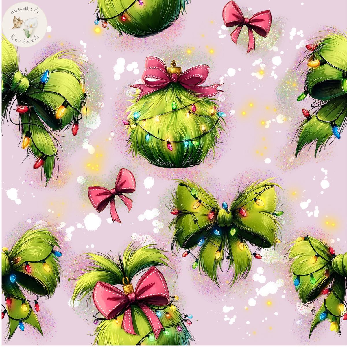 Jersey, French Terry Christmas Bows (Bio) + 12 weitere Stoffarten