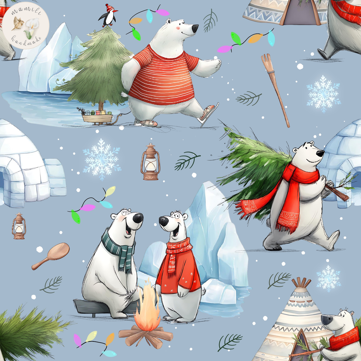 Jersey, French Terry Polar Bear (Bio) + 12 weitere Stoffarten