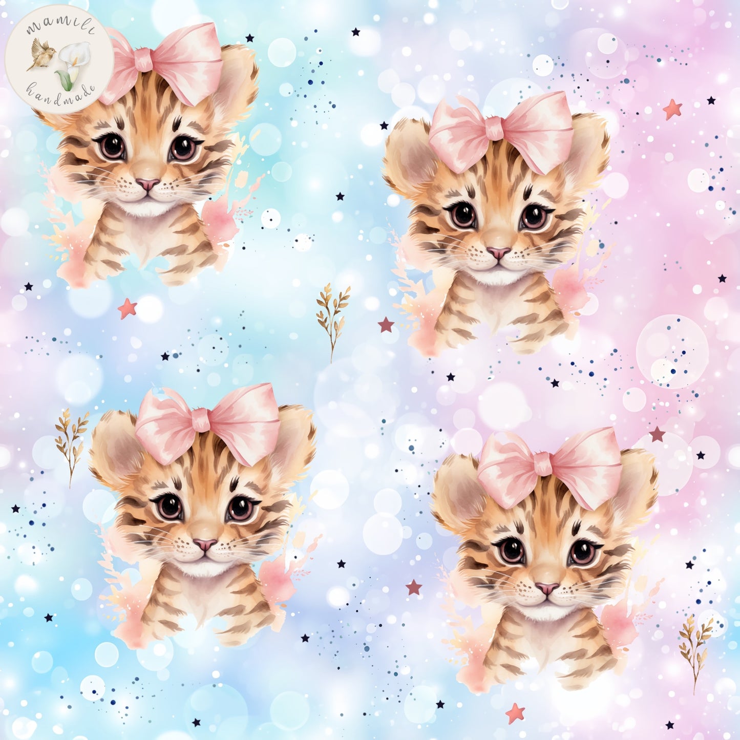 Stoff Kitty mit Katzenmotiv.