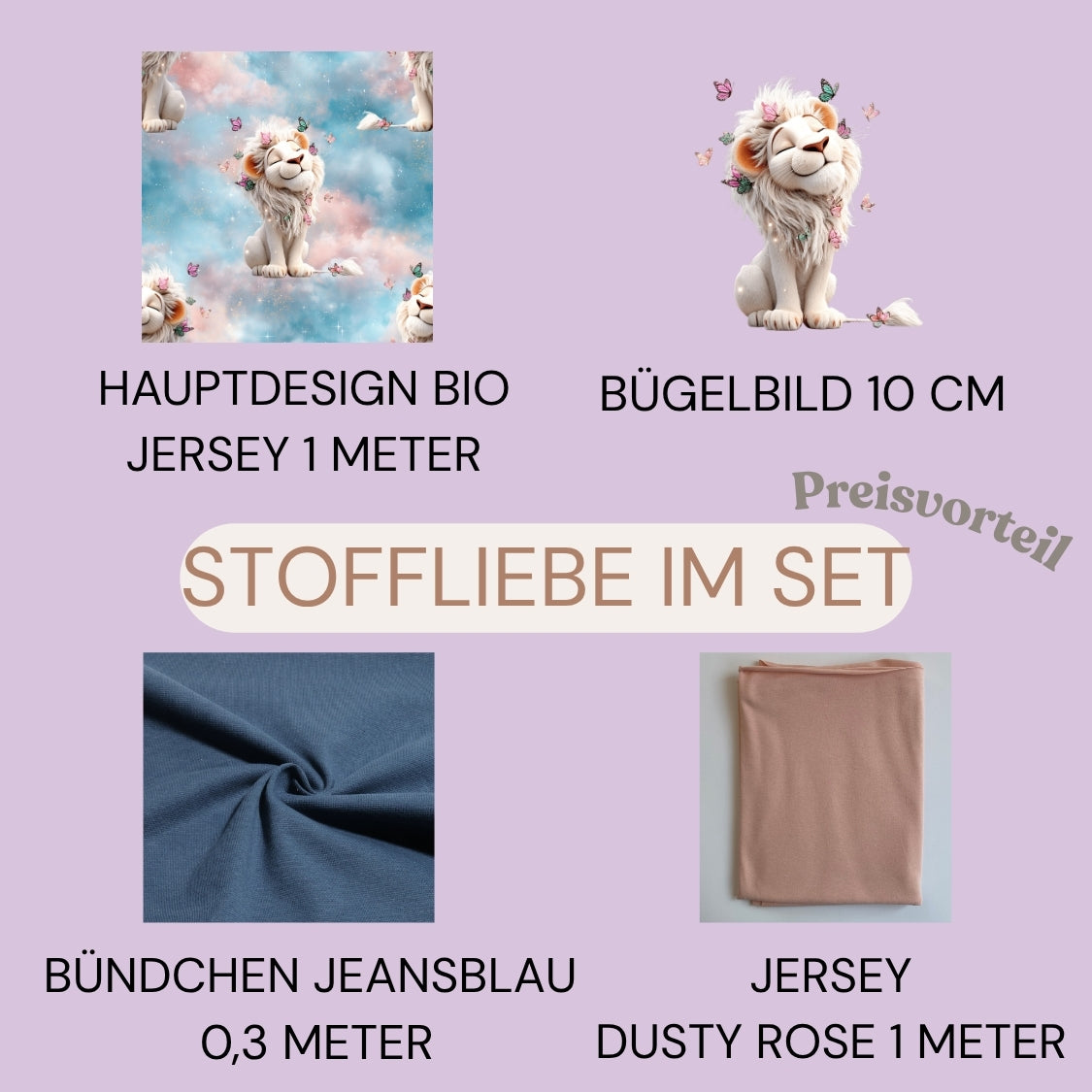 Löwe mit Schmetterling