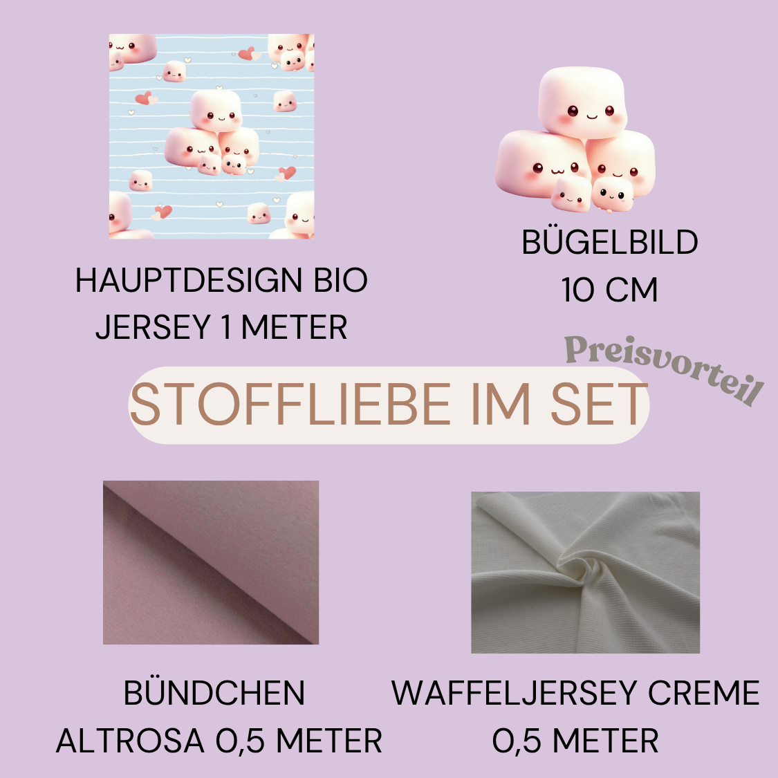 Jersey, French Terry Marshmallows (Bio) + 12 weitere Stoffarten