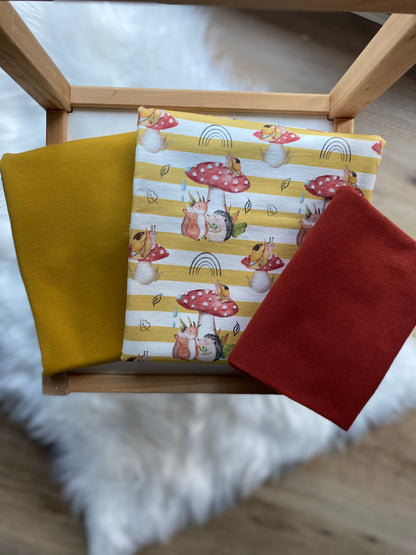 Stoffpaket After the Rain mustard stripes