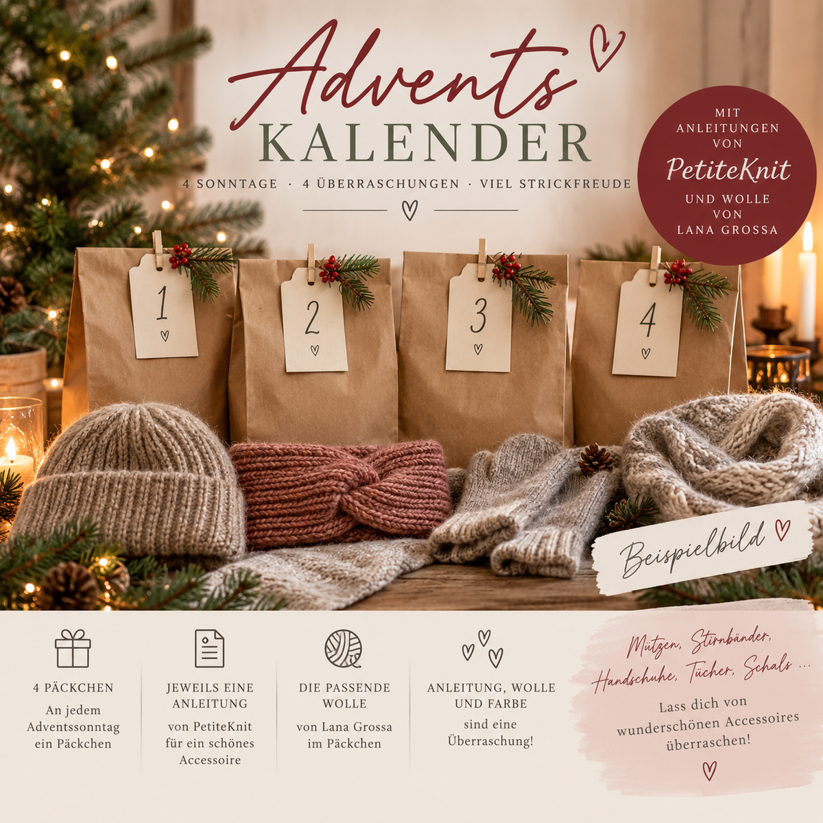 Maschenzauber im Advent – Strick-Adventskalender mit Petite Knit & Lana Grossa