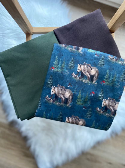 Stoffpaket Mama Bear petrol