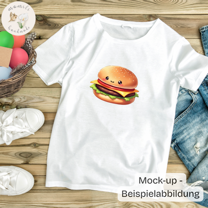 Jersey, French Terry Food (Bio) Pommes und Hamburger + 12 weitere Stoffarten