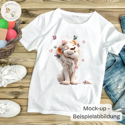 Löwe mit Schmetterling