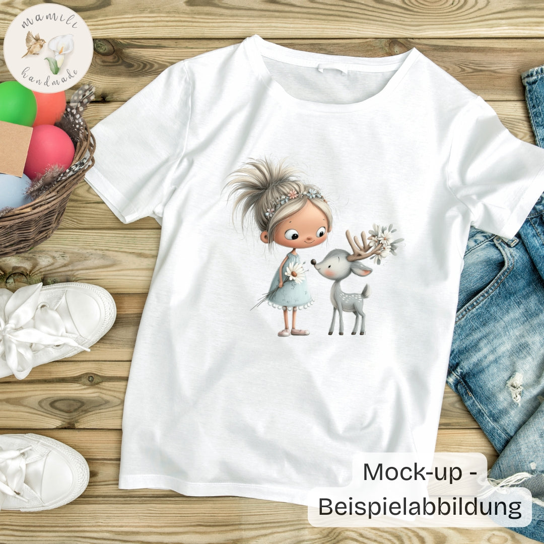 Mädchen mit Reh