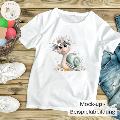 Schnecke mit Blume