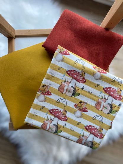 Stoffpaket After the Rain mustard stripes