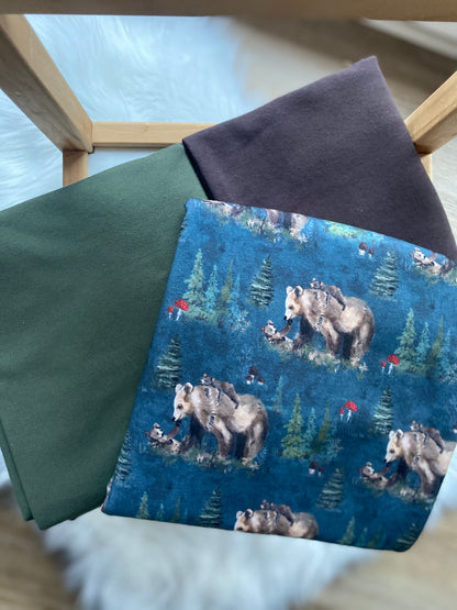 Stoffpaket Mama Bear petrol