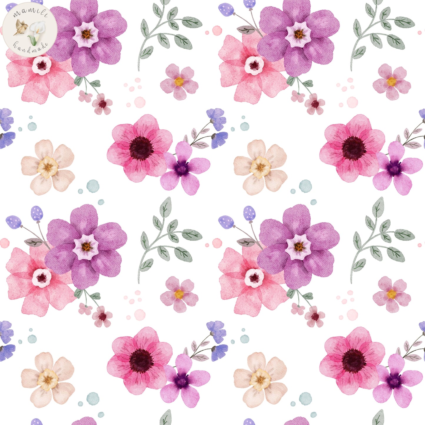 Floral lila pink