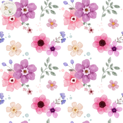 Floral lila pink