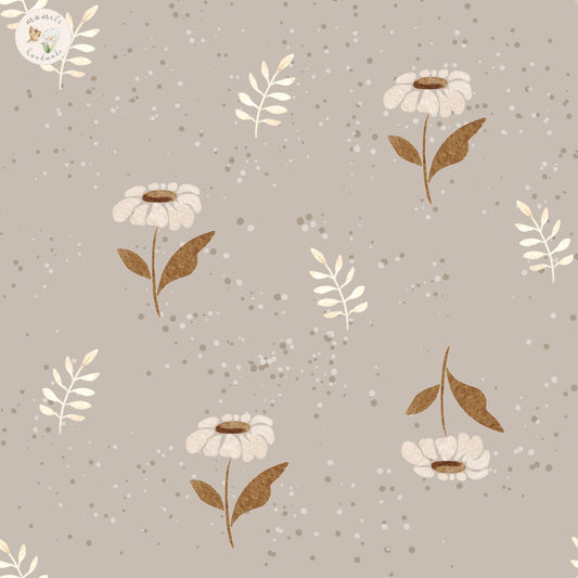 Flowers taupe