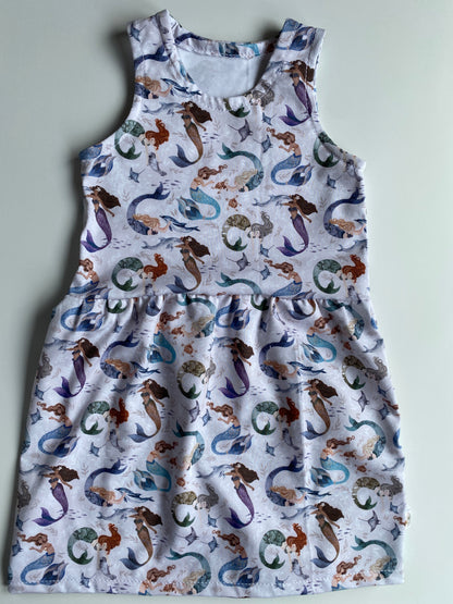 Kleid Biobaumwolle | Meerjungfrauen | ärmellos | Größe 110