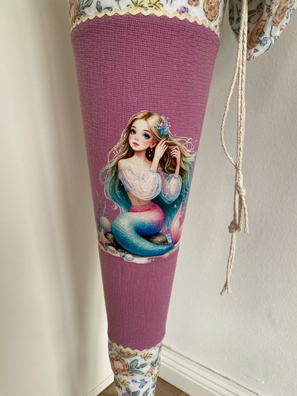 Schultüte Meerjungfrau personalisiert rosa 70cm | sofort versandbereit