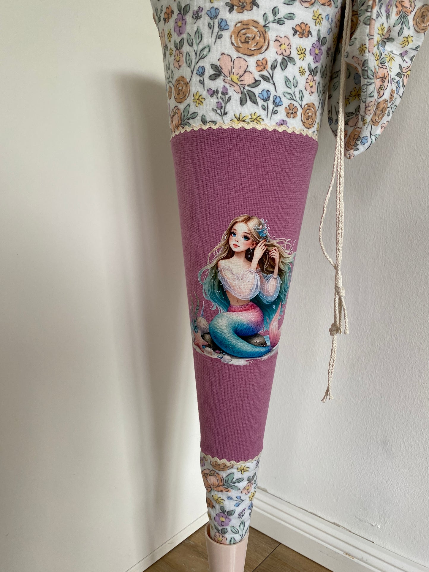 Schultüte Meerjungfrau personalisiert rosa 70cm | sofort versandbereit