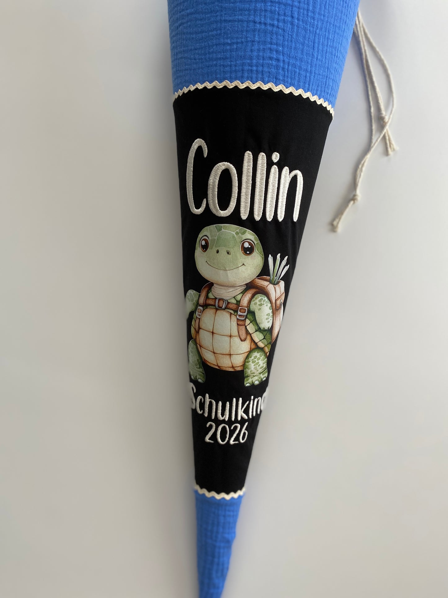 Schultüte Schildkröte Musselin | personalisiert | mamili handmade