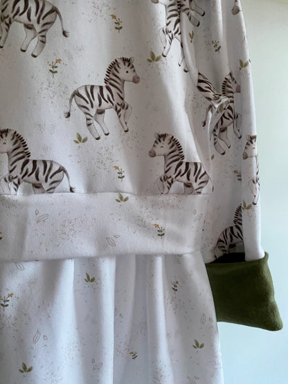 Kleid Zebra Detailansicht.