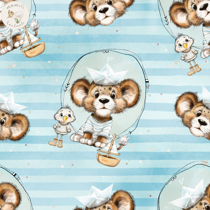 Bio Stoff Marinetiger | Baumwolle, Jersey, Musselin | mamili handmade
