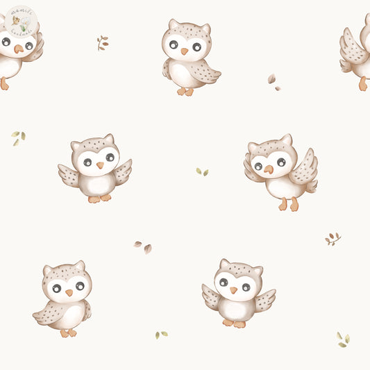 Owls Baby Ribjersey 50cm Stofflänge