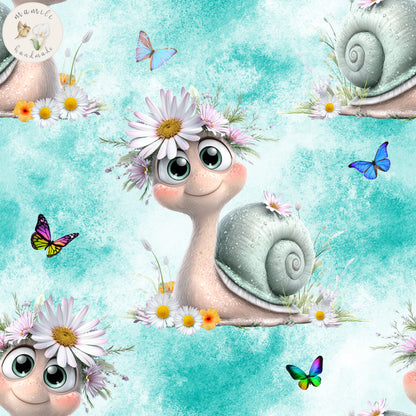 Schnecke mit Blume