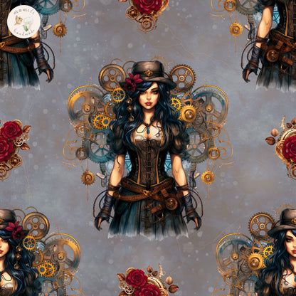 Steel Punk Lady | Halloween Vorbestellung | Reaktivdruck Jersey u. French Terry