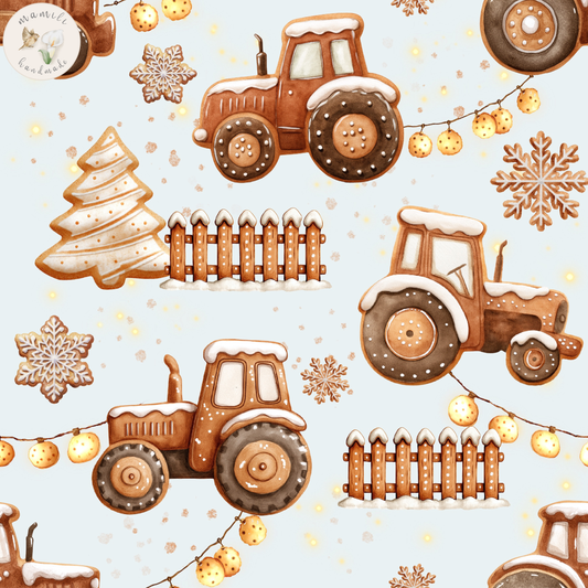 Jersey, French Terry Cookie Tractor  (Bio) + 12 weitere Stoffarten