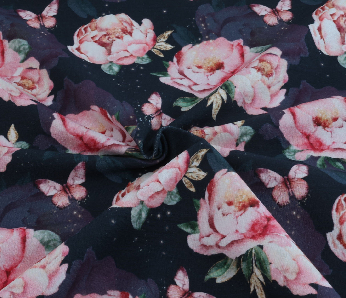 Stoff Floral Rosalie gekräuselter Stoff.