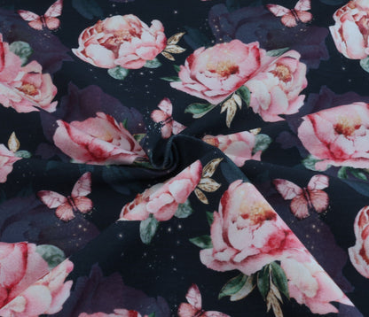 Stoff Floral Rosalie gekräuselter Stoff.