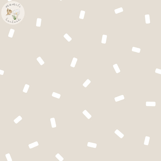 Stoff Sprenkel auf beige.