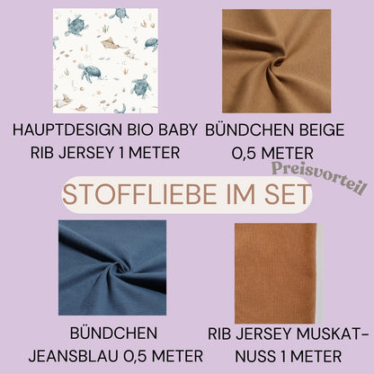 Bio Stoff Turtle Land | Jersey, Musselin, Frottee | mamili handmade