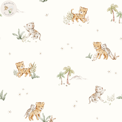 Jersey, French Terry Tiger Cubs Kombidesign (Bio) + 12 weitere Stoffarten