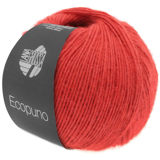 Ecopuno Lana Grossa Fb. 006 Rot Baumwolle Merino Alpaka