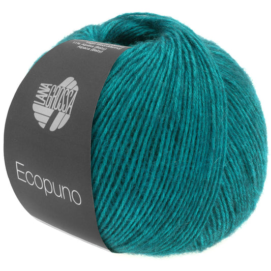 Ecopuno Lana Grossa Fb. 012 Petrol Baumwolle Merino Alpaka