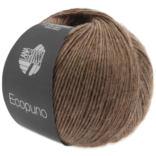 Ecopuno Lana Grossa Fb. 017 Dunkelbraun Baumwolle Merino Alpaka